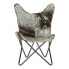 Фото #3 товара Кресло DKD Home Decor 8424001824403 Серый Кожа Белый Светло-коричневый Железо (70 x 70 x 90 cm)