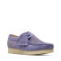 Фото #3 товара Clarks Wallabee 26172728 Womens Purple Suede Oxfords & Lace Ups Casual Shoes