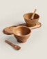 Фото #7 товара Wooden salt and pepper shaker set with base