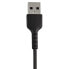 StarTech.com 6" (15cm) Durable Black USB-A to Lightning Cable - Heavy Duty Rugged Aramid Fiber USB Type A to Lightning Charger/Sync Power Cord - Apple MFi Certified iPad/iPhone 12 - Black - USB A - Lightning - 0.15 m - Male - Male