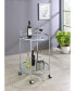 Фото #7 товара Chrissy 31" 2-Tier Round Glass Serving Cart