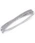 ფოტო #3 პროდუქტის Diamond Multi-Row Crossover Bangle Bracelet (1 ct. t.w.) in Sterling Silver, Created for Macy's