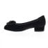 David Tate Quick Womens Black Narrow Suede Slip On Ballet Flats Shoes