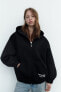 Scuba-effect bomber hoodie