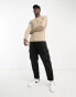 ONLY & SONS knit long sleeve polo in beige