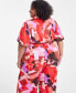Фото #6 товара Блузка Nina Parker в стиле «Trendy Plus Size» с укороченной длиной и узловой отделкой, созданная для Macy's