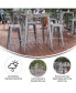 Фото #12 товара Dryden Indoor/Outdoor Bar Top Table, 31.5" Square All Weather Poly Resin Top With Steel Base