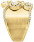 ფოტო #3 პროდუქტის EFFY® Diamond Statement Band Ring (1/2 ct. t.w.) in 14k Gold