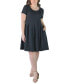 Фото #5 товара Plus Size Scoop Neck Knee Length Pocket Dress