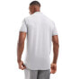 Hollister icon logo pique polo in grey marl