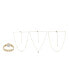 ფოტო #4 პროდუქტის Women's Gold-Tone Bracelet Watch 33mm & 3-Pc. Necklace Gift Set