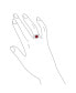 ფოტო #3 პროდუქტის Large Fashion Solitaire Cubic Zirconia Pave CZ Cushion Cut CZ Red Cocktail Statement Ring For Women