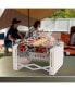 Folding Charcoal BBQ Grill with Dishwasher-safe Grill Grids and Charcoal Box-Beige