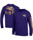 Фото #1 товара Men's Purple LSU Tigers Team Stack Long Sleeve T-shirt