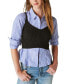 ფოტო #5 პროდუქტის Women's Button-Front Corset Shirt