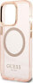 Guess Guess GUHMP13XHTCMP iPhone 13 Pro Max 6,7" różowy/pink hard case Gold Outline Translucent MagSafe NoSize