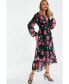 Фото #3 товара Платье женское QUIZ с цветочным узором из шифона, с закругленным подолом