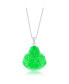 ფოტო #1 პროდუქტის Sterling Silver Jade Buddha Necklace