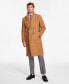 Men's Modern-Fit Solid Double-Breasted Overcoat