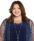 Plus Size Sleeveless Dress & Embroidered Jacket Синий, 16W - фото #3