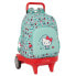 SAFTA Compact With Evolutionary Wheels Trolley Hello Kitty Sea Lovers Backpack