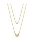 Фото #1 товара Unwritten gold Flash Plated Polished and Cubic Zirconia Butterfly Layer Necklace, 16" + 2" Extender