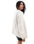 ASOS DESIGN longline boyfriend cardigan in cream