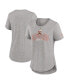 Фото #1 товара Women's Heather Gray Distressed Cleveland Browns Fashion Tri-Blend T-shirt