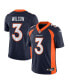 Фото #2 товара Men's Russell Wilson Navy Denver Broncos Vapor Untouchable Limited Jersey