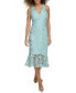 Фото #1 товара Women's Floral-Lace Flounce-Hem Midi Dress