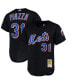 Фото #1 товара Men's Mike Piazza Black New York Mets Cooperstown Collection Mesh Batting Practice Jersey