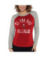 Фото #1 товара Women's Red, Heather Gray Tampa Bay Buccaneers Waffle Knit Raglan Long Sleeve T-shirt