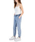 ფოტო #3 პროდუქტის Juniors' Elasticated-Hem Seamed Jeans