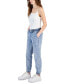 Juniors' Elasticated-Hem Seamed Jeans