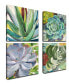 'Botanical Bliss' 4 Piece Floral Canvas Wall Art Set, 24x24"