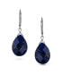 Фото #2 товара Blue Natural Lapis Lazuli Faceted Teardrop Pear Shaped Drop Dangle Lever back Earrings For Women Sterling Silver