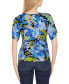 Фото #2 товара Women's Abstract Floral Cutout Detail Top