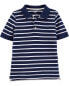 Фото #3 товара Kid Navy Striped Piqué Polo Shirt 5