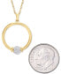 ფოტო #5 პროდუქტის Diamond Circle Pendant Necklace (1/10 ct. t.w.) in 14k Gold, 18" + 2" extender, Created for Macy's