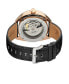 ფოტო #3 პროდუქტის Men's Five Points Black Leather Watch 40mm