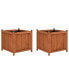 Raised Beds 2 pcs 19.7"x19.7"x19.7" Firwood