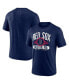 Фото #1 товара Men's Heathered Navy Boston Red Sox Badge of Honor Tri-Blend T-shirt