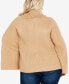 ფოტო #2 პროდუქტის Plus Size Dani Button Cape Sweater