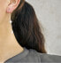 Long silver earrings with zircons AGUV1978