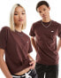 Vans MN left chest logo t-shirt in brown CHOCOLATE-WHITE, XS - фото #2