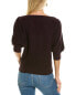 Cotton By Autumn Cashmere Shaker Rib Sweater Women's Purple S