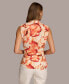 ფოტო #2 პროდუქტის Donna Karan Women's Printed Wrap-Front Blouse