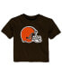 ფოტო #1 პროდუქტის Baby Boys and Girls Brown Cleveland Browns Primary Logo T-shirt