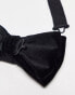 ASOS DESIGN velvet bow tie in black