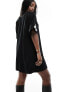 Фото #1 товара Fashionkilla bow detail mini t-shirt dress in black